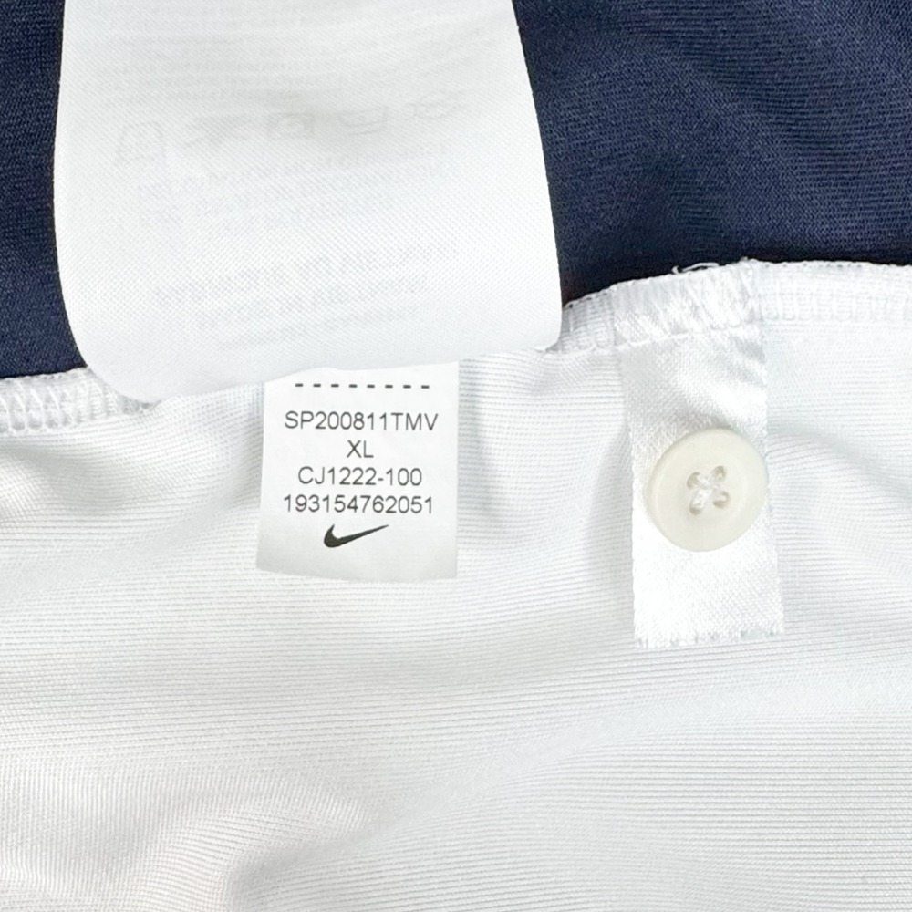Nike UVA Virginia Cavaliers Polo Shirt Men's XL White Navy Orange Striped Golf - Picture 5 of 9
